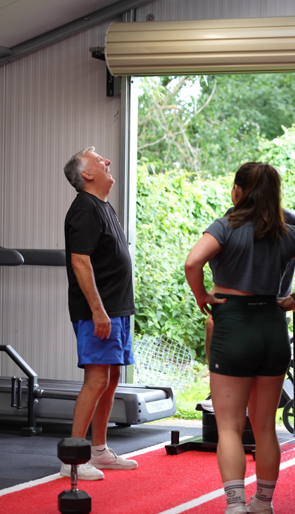 Older members training in the open air at Excape